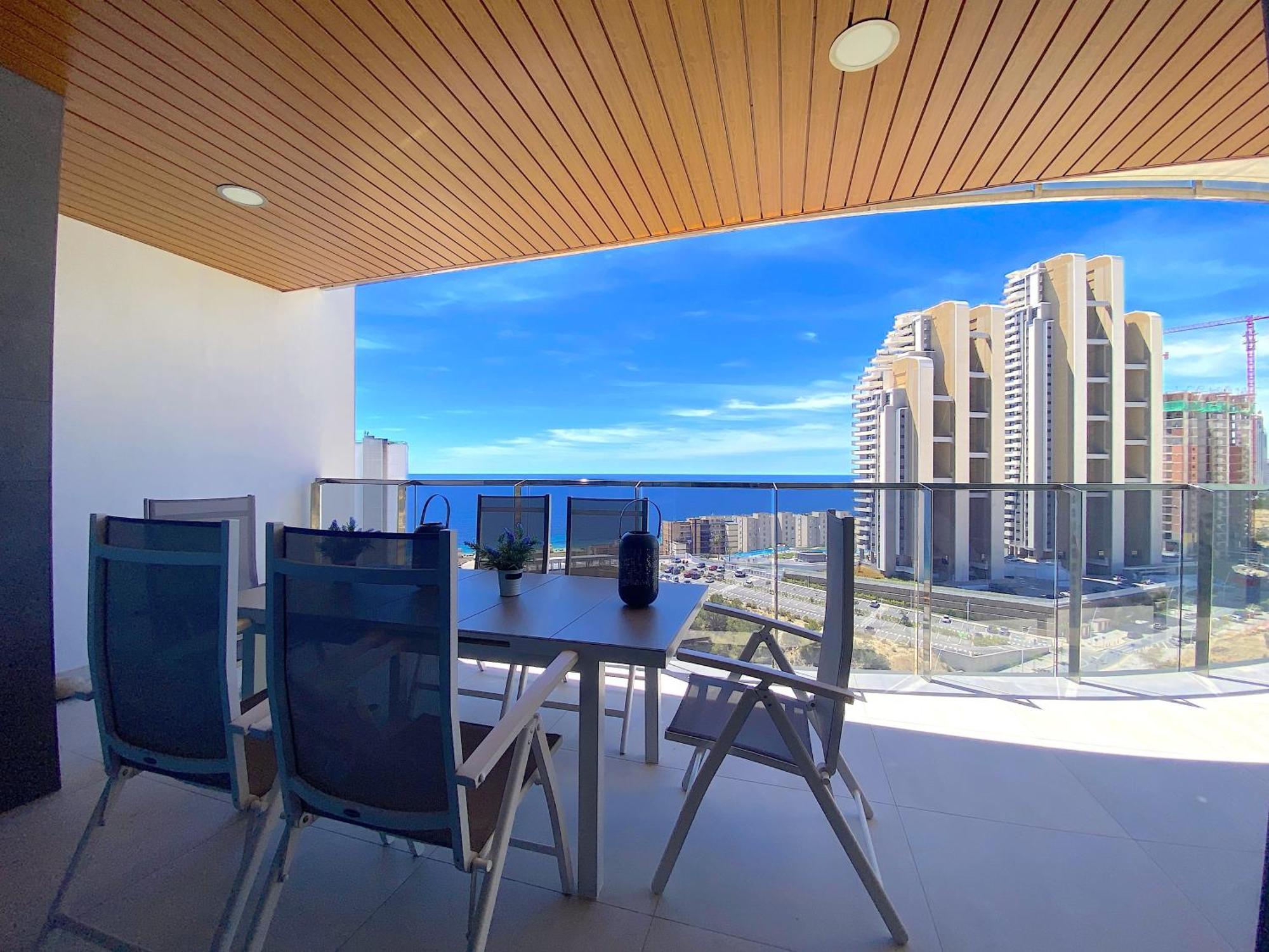 Lujoso Apartament Con Impresionantes Vistas Al Mar Benidorm Eksteriør billede